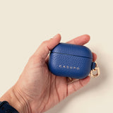 Leather Airpod Case - Cobalt-Small Leather Goods-Gentleman.Clothing
