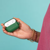 Leather Airpod Case - Green-Small Leather Goods-Gentleman.Clothing