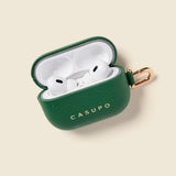 Leather Airpod Case - Green-Small Leather Goods-Gentleman.Clothing