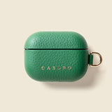 Leather Airpod Case - Green-Small Leather Goods-Gentleman.Clothing