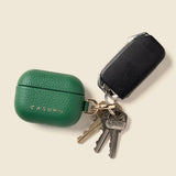 Leather Airpod Case - Green-Small Leather Goods-Gentleman.Clothing