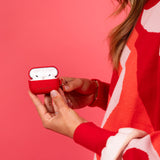 Leather Airpod Case - Red-Small Leather Goods-Gentleman.Clothing