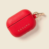 Leather Airpod Case - Red-Small Leather Goods-Gentleman.Clothing