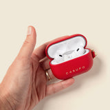 Leather Airpod Case - Red-Small Leather Goods-Gentleman.Clothing