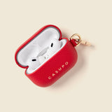 Leather Airpod Case - Red-Small Leather Goods-Gentleman.Clothing