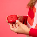 Leather Airpod Case - Red-Small Leather Goods-Gentleman.Clothing