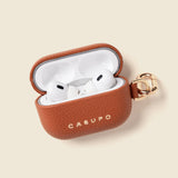 Leather Airpod Case - Tan-Small Leather Goods-Gentleman.Clothing