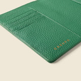 Leather Passport Wallet with RFID - Green-Small Leather Goods-Gentleman.Clothing