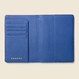 Leather Passport Wallet with RFID Shield- Cobalt-Small Leather Goods-Gentleman.Clothing