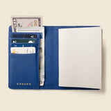 Leather Passport Wallet with RFID Shield- Cobalt-Small Leather Goods-Gentleman.Clothing