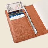 Leather Passport Wallet with RFID - Tan-Small Leather Goods-Gentleman.Clothing