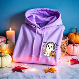 Little Ghost Iced Coffee Hoodie – Cute Halloween Ghost Hoodie-Hoodie-Gentleman.Clothing