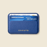 Mag Safe Leather Wallet with RFID - Cobalt-Small Leather Goods-Gentleman.Clothing