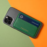 Mag Safe Leather Wallet with RFID - Green-Small Leather Goods-Gentleman.Clothing