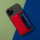 Mag Safe Leather Wallet with RFID - Red-Small Leather Goods-Gentleman.Clothing