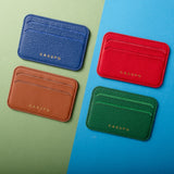 Mag Safe Leather Wallet with RFID - Red-Small Leather Goods-Gentleman.Clothing