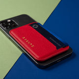 Mag Safe Leather Wallet with RFID - Red-Small Leather Goods-Gentleman.Clothing