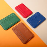 Mag Safe Leather Wallet with RFID - Red-Small Leather Goods-Gentleman.Clothing