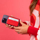 Mag Safe Leather Wallet with RFID - Red-Small Leather Goods-Gentleman.Clothing