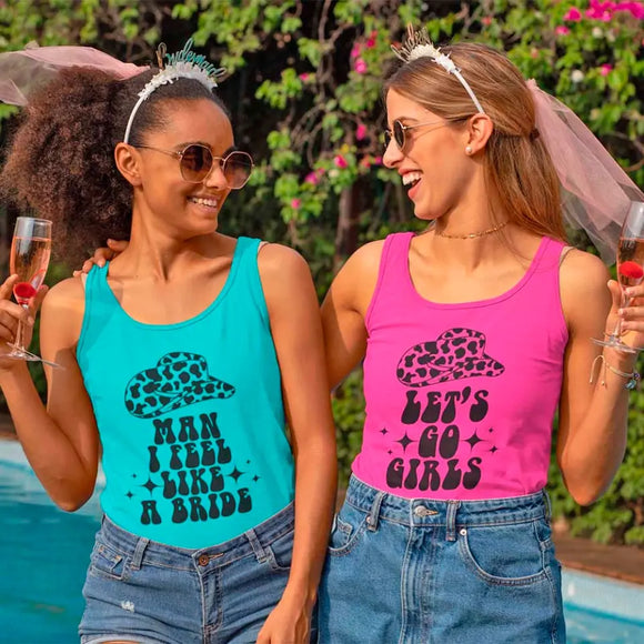 🍾 Man I Feel Like a Bride Bachelorette Party Tank Top 💍-Tank Top-Gentleman.Clothing