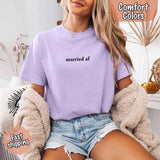 Married AF Comfort Colors T-Shirt, Just Married Couple Tee-T-shirt-Gentleman.Clothing