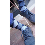 Men's Azure Argyle Socks-Socks-Gentleman.Clothing