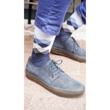 Men's Azure Diamond Socks-Socks-Gentleman.Clothing