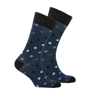 Men's Azure Dot Socks-Socks-Gentleman.Clothing