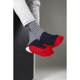 Men's Black-Red Stripe Socks-Socks-Gentleman.Clothing