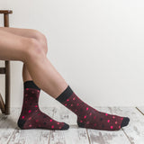 Men's Burgundy Mix Set Socks-Socks-Gentleman.Clothing