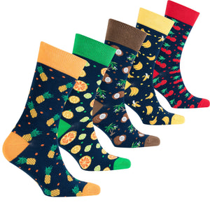 Men's Cheerful Fruits Socks-Socks-Gentleman.Clothing