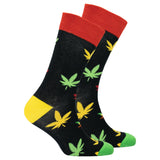 Men's Colorful Weed Socks-Socks-Gentleman.Clothing