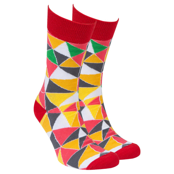 Men's Flame Triangle Socks-Socks-Gentleman.Clothing