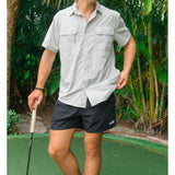 Men’s Journey Tech 5" Short (Black)-Shorts-Gentleman.Clothing