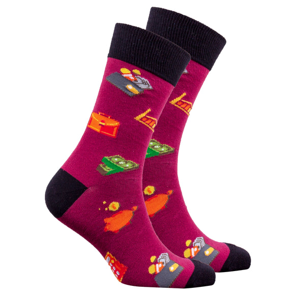 Men's Piggy Bank Socks-Socks-Gentleman.Clothing