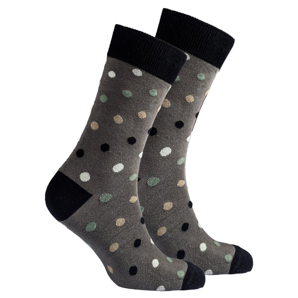 Men's Sage Polka Dot Socks-Socks-Gentleman.Clothing