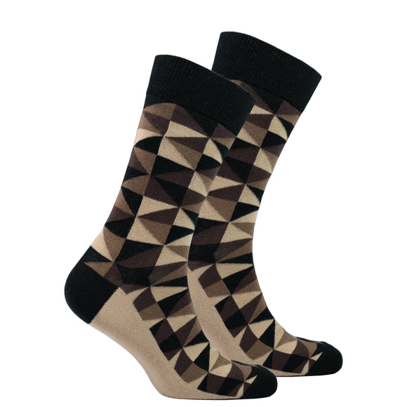 Men's Sand Triangle Socks-Socks-Gentleman.Clothing