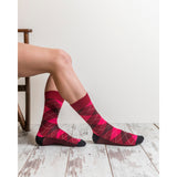 Men's Scarlet Argyle Socks-Socks-Gentleman.Clothing