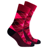 Men's Scarlet Argyle Socks-Socks-Gentleman.Clothing