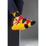 Men's Spicy Orange Argyle Socks-Socks-Gentleman.Clothing