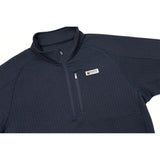 Men's Waffle 1/4 Zip Pullover (Navy)-Shirts-Gentleman.Clothing