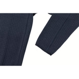 Men's Waffle 1/4 Zip Pullover (Navy)-Shirts-Gentleman.Clothing