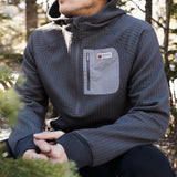 Men's Waffle Tech Hoodie (Carbon)-Shirts-Gentleman.Clothing