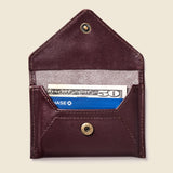 Mini Envelope Wallet With RFID protection - Burgundy-Envelope Wallet-Gentleman.Clothing