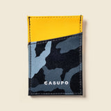 Minimalist Wallet - Blue Camo / Yellow-Slim Card Holder-Gentleman.Clothing