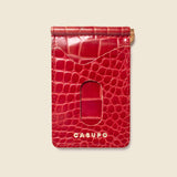 Money Clip Wallet - Red Emboss-Money Clip Wallet-Gentleman.Clothing
