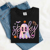 Neon Spooky Ghost Comfort Colors T-Shirt – Trendy Halloween Graphic Tee-T-Shirt-Gentleman.Clothing