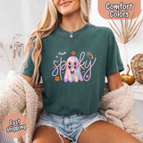 Neon Spooky Ghost Comfort Colors T-Shirt – Trendy Halloween Graphic Tee-T-Shirt-Gentleman.Clothing