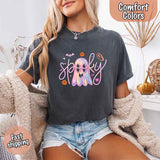 Neon Spooky Ghost Comfort Colors T-Shirt – Trendy Halloween Graphic Tee-T-Shirt-Gentleman.Clothing