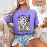 Nightmare Before Coffee Comfort Colors Shirt – Skeleton Funny Halloween Tee-T-Shirt-Gentleman.Clothing